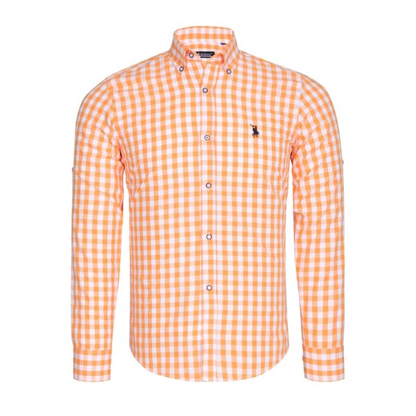 dewberry G756 DEWBERRY MEN'S SHIRT-LIGHT ORANGE