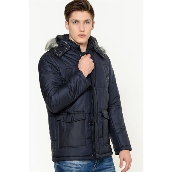 dewberry M8635 DEWBERRY MEN'S COAT-LACİVERT