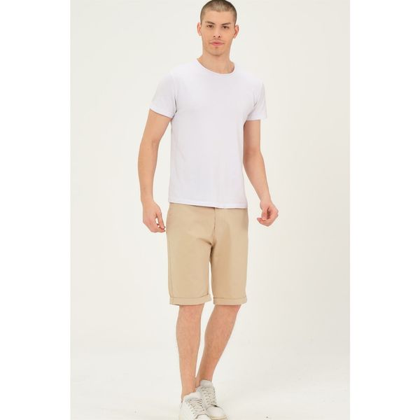 dewberry S0001 DEWBERRY XLEON MEN'S SHORTS-BEIGE