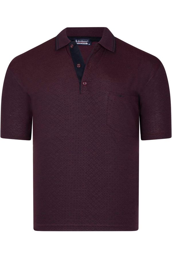 dewberry T0732 DEWBERRY MENS T-SHIRT-PLAIN BURGUNDY