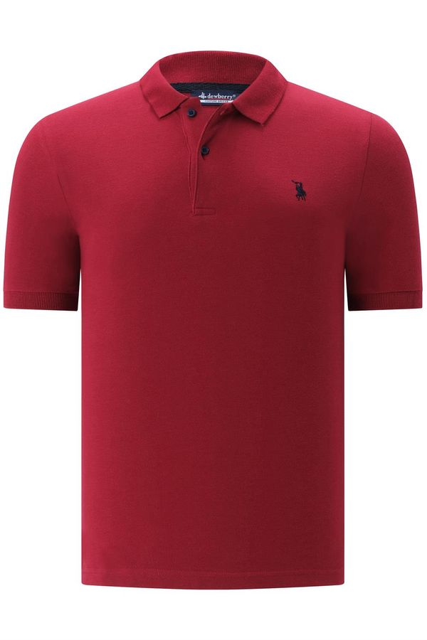 dewberry T8561 DEWBERRY MENS TSHIRT-PLAIN BURGUNDY