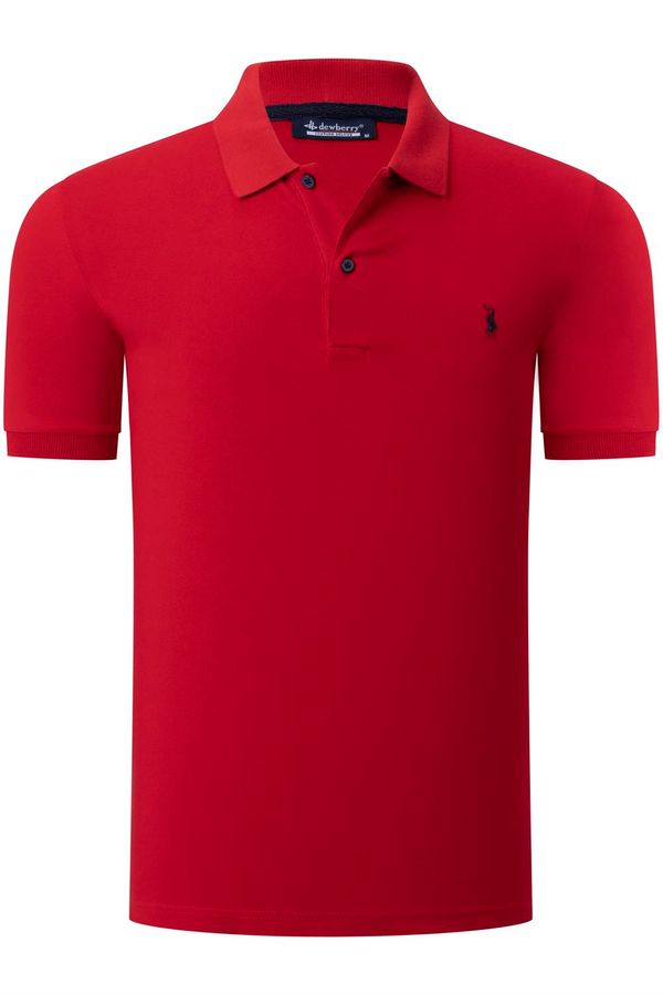 dewberry T8561 DEWBERRY MENS TSHIRT-PLAIN RED