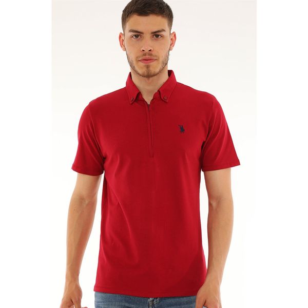 dewberry T8583 DEWBERRY T-SHIRT MĘSKI-BURGUNDY