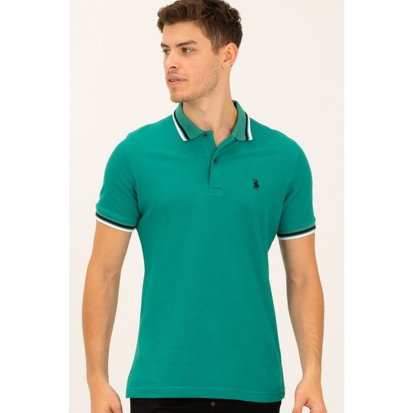 dewberry T8594 DEWBERRY MEN'S T-SHIRT-LIGHT GREEN