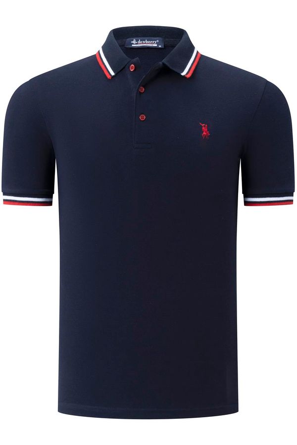 dewberry T8594 DEWBERRY MENS T-SHIRT-PLAIN NAVY BLUE