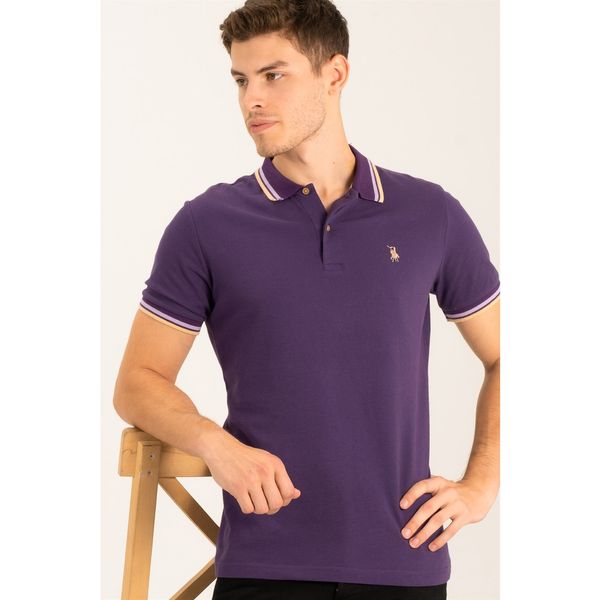 dewberry T8594 DEWBERRY MENS T-SHIRT-PURPLE