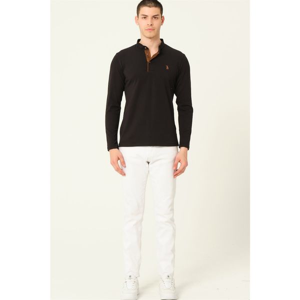 dewberry V4009 DEWBERRY MEN'S SWEATSHIRT-BLACK