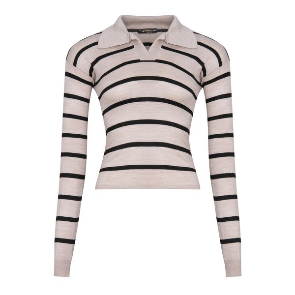 dewberry Z3017 DEWBERRY LADIES POLO COLLAR SWEATER-OUTDOOR VISION