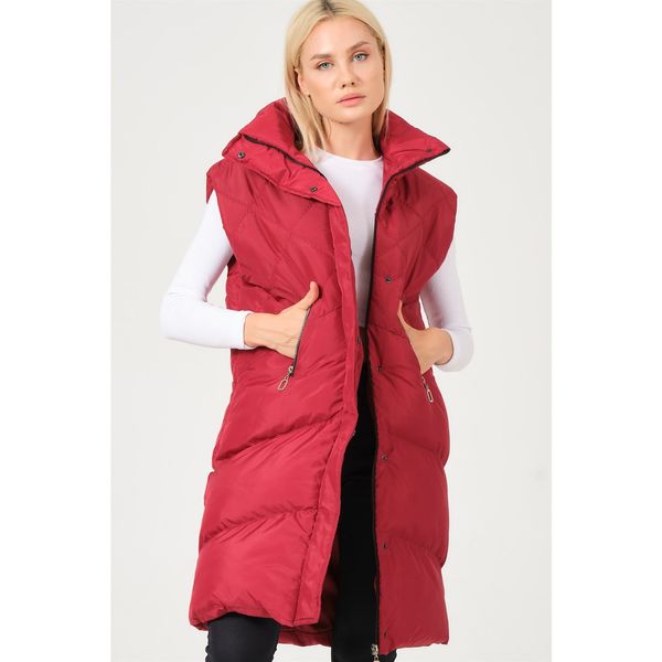 dewberry Z6743 DEWBERRY LADIES VEST-BURGUNDY