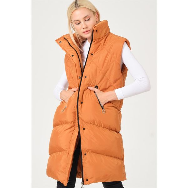 dewberry Z6743 DEWBERRY LADIES VEST-CAMEL