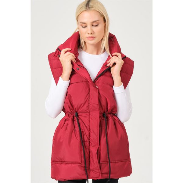 dewberry Z6747 DEWBERRY LADIES VEST-BURGUNDY