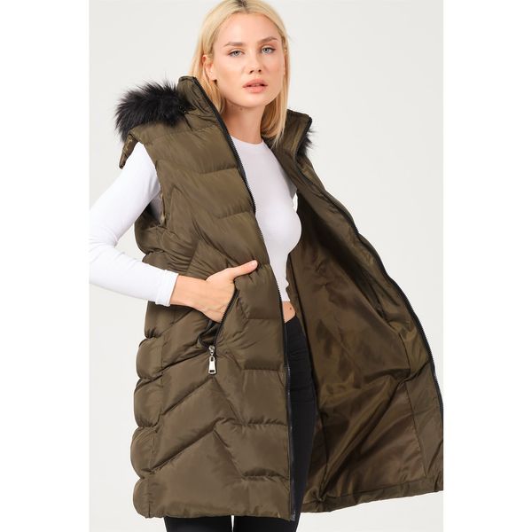 dewberry Z6761 DEWBERRY LADIES VEST-KHAKI