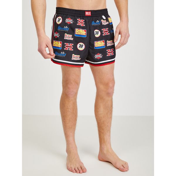 Diesel Black Mens Patterned Swimwear Diesel - Men