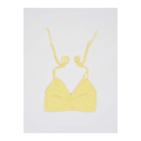 Dilvin Dilvin 1024 Lace-up Shoulder Bra-t.yellow