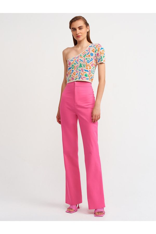 Dilvin Dilvin 70337 Flare Trousers-pink