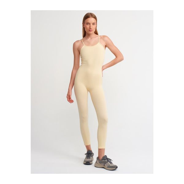 Dilvin Dilvin 7957 Suspended Jumpsuit-t.yellow