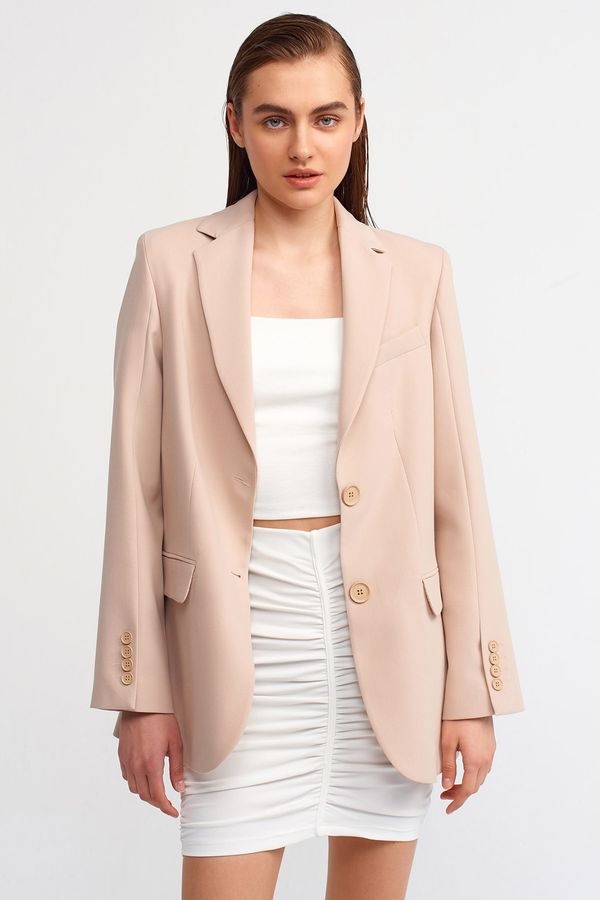 Dilvin Dilvin Blazer - Beige - Oversize