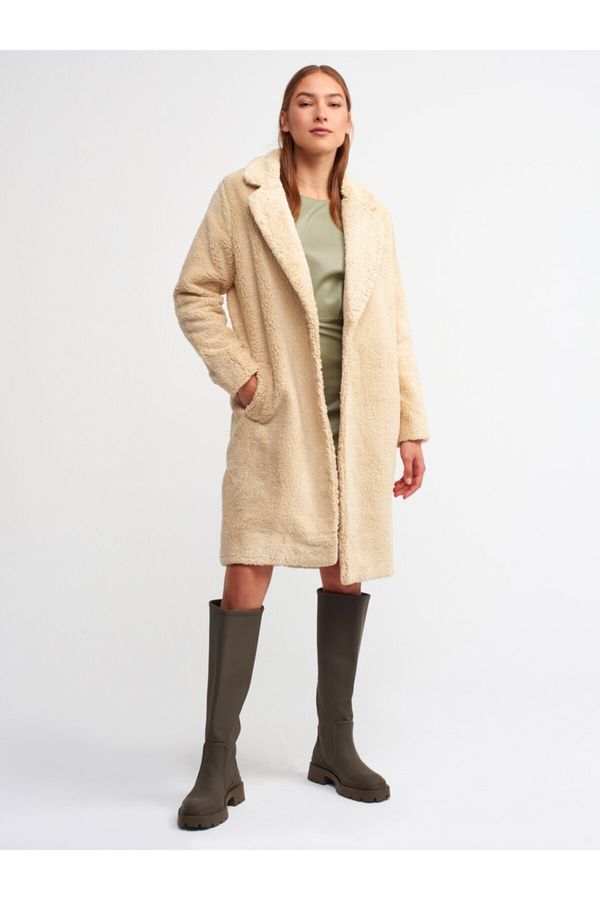 Dilvin Dilvin Coat - Beige - Double-breasted
