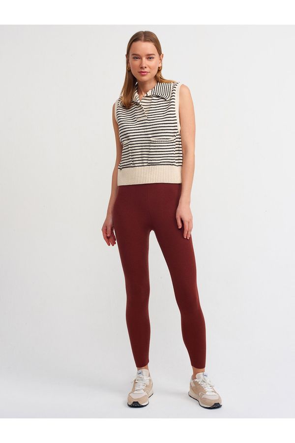 Dilvin Dilvin Leggings - Brown