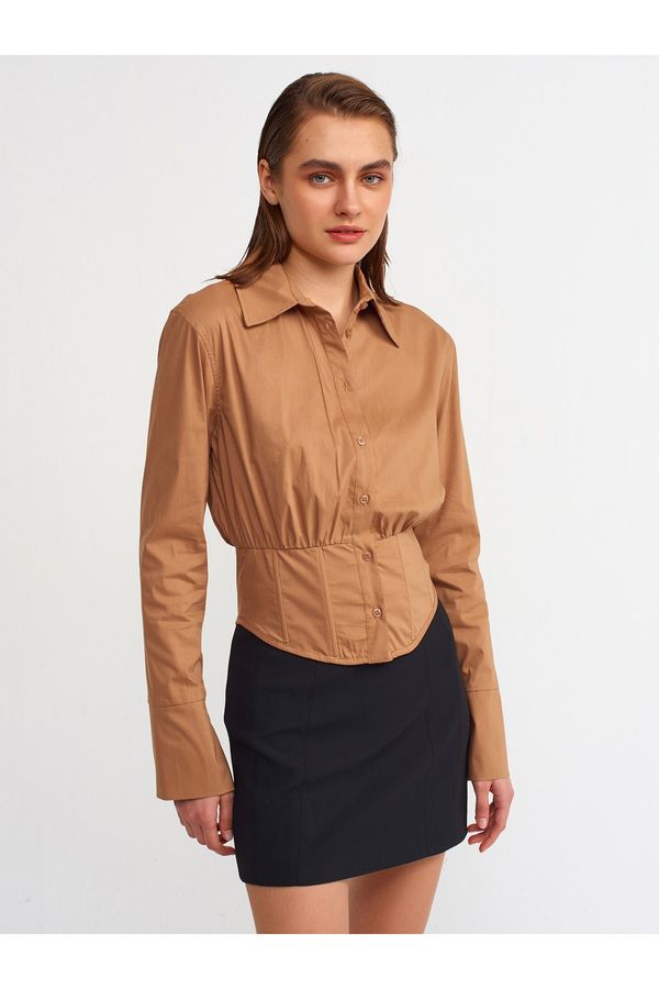 Dilvin Dilvin Shirt - Brown - Regular fit