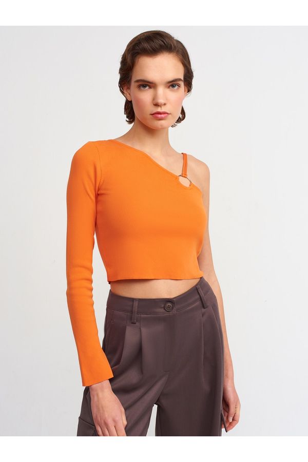 Dilvin Dilvin Sweater - Orange - Fitted