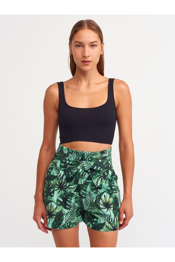 Dilvin Dilvin Women's 7994 Printed Shorts-green