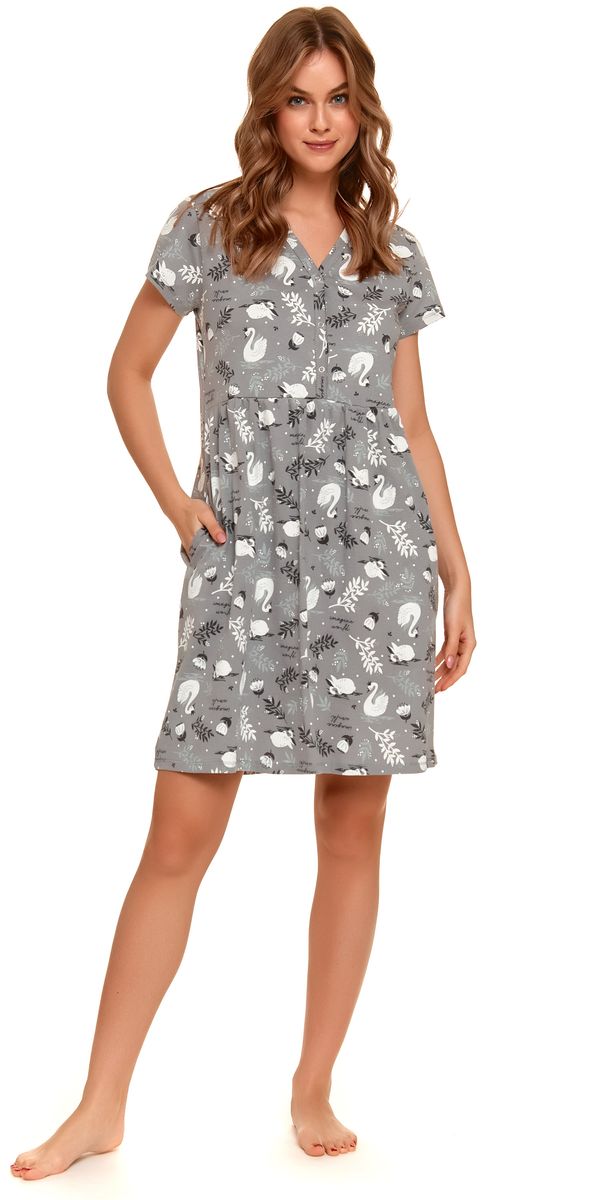 Doctor Nap Doctor Nap Woman's Nightshirt TCB.9930 Grey Swan