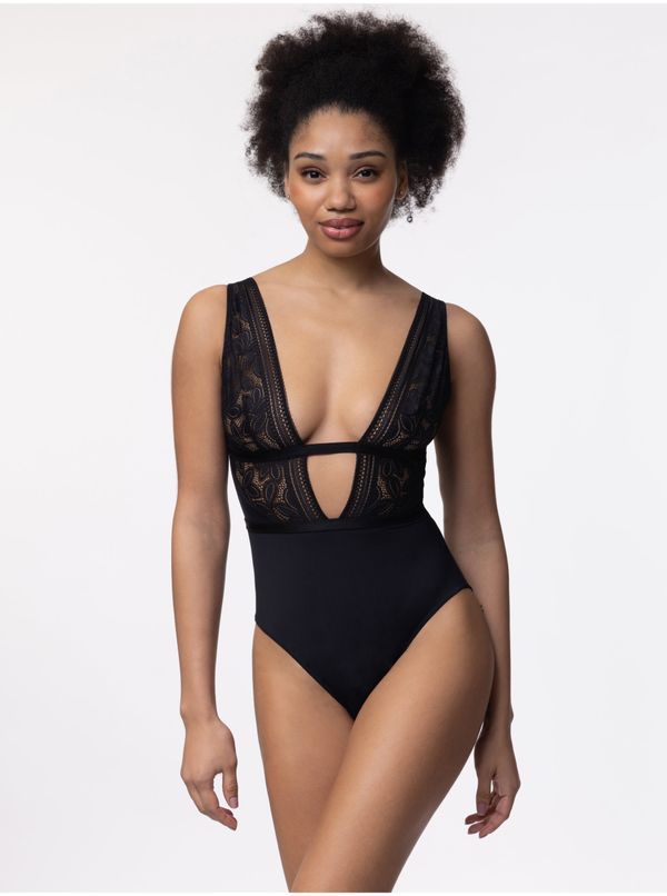 Dorina Black Women's Bodysuit with Lace DORINA Astrid - Women