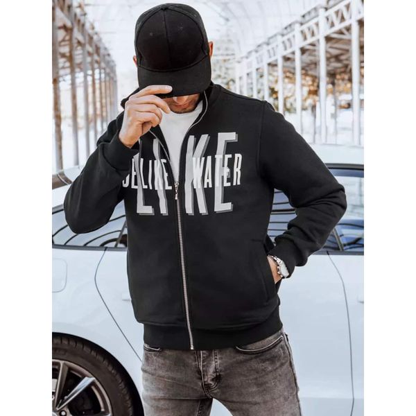 DStreet Black Dstreet BX5413 men's zipped sweatshirt