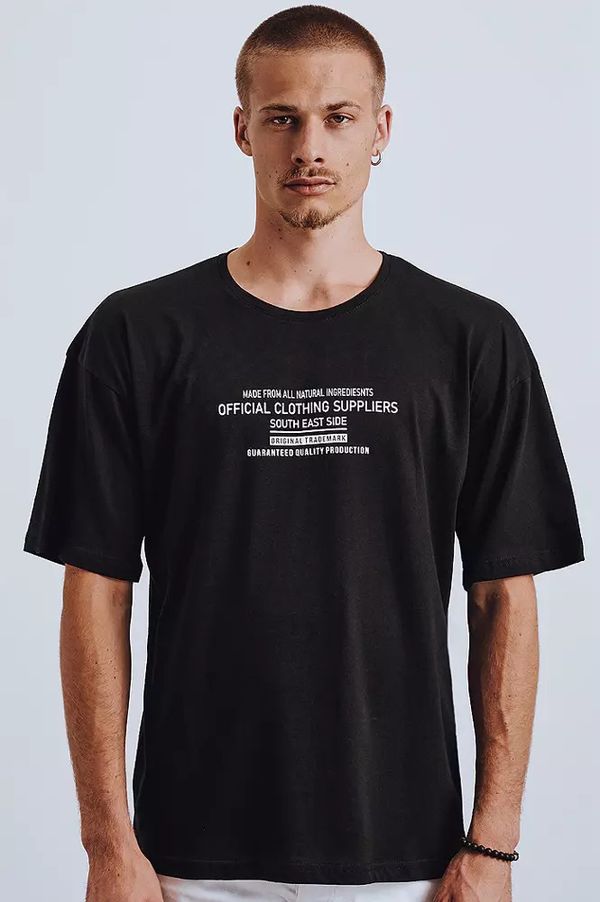 DStreet Black Dstreet RX4647 T-shirt męski z nadrukiem