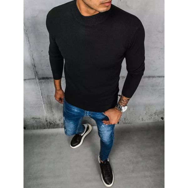 DStreet Black Dstreet WX1900 men's high neck sweater