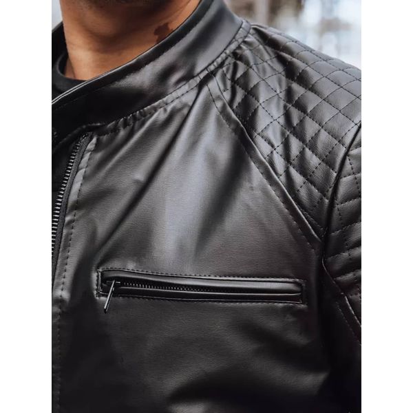 DStreet Black men's leather jacket Dstreet TX4228