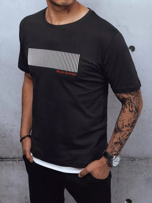 DStreet Black men's T-shirt Dstreet z with print
