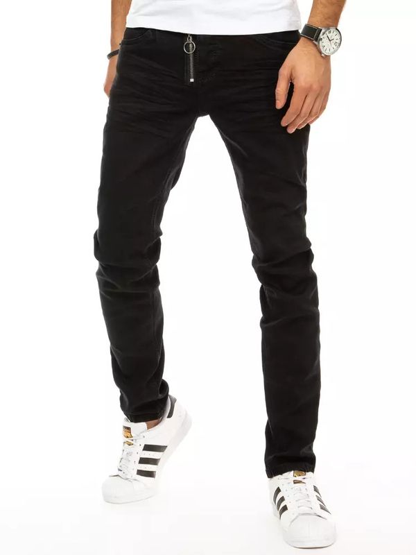 DStreet Czarne męskie spodnie dżinsowe UX2944