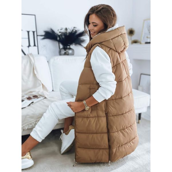 DStreet Double-sided quilted MARIET vest, camel Dstreet TY3158