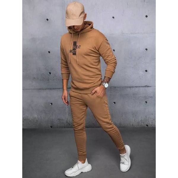 DStreet Dstreet AX0676 men's camel tracksuit