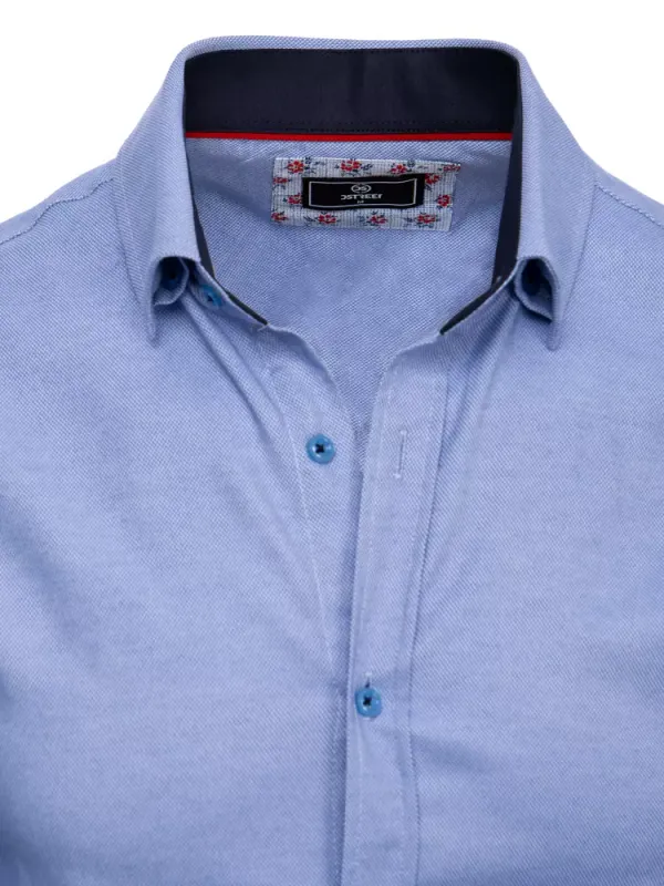 DStreet Dstreet DX2329 men's elegant blue shirt