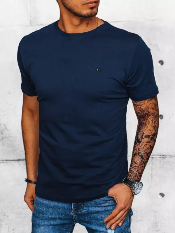 DStreet Dstreet plain dark blue men's T-shirt