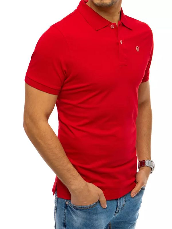DStreet Koszulka polo z czerwoną łatą Dstreet PX0426