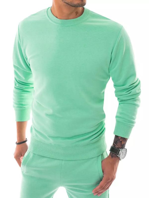 DStreet Light green men's sweatshirt Dstreet BX5010