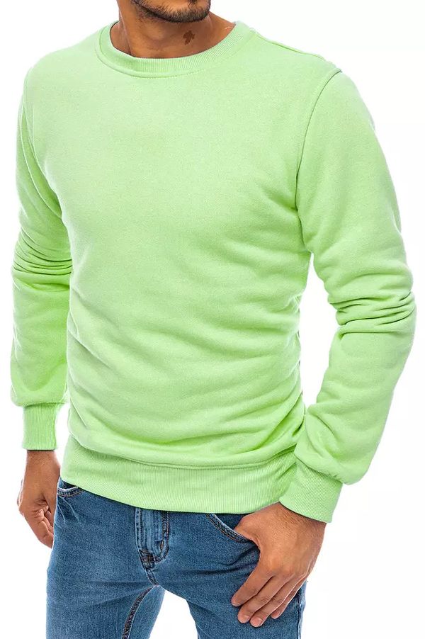 DStreet Light green smooth men's sweatshirt Dstreet BX5105