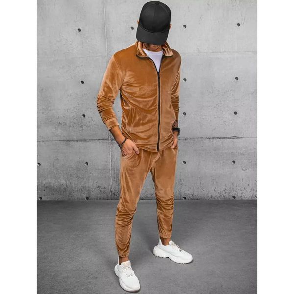 DStreet Men's camel velor tracksuit Dstreet AX0716