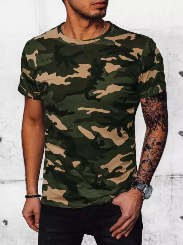 DStreet Men's camo khaki T-shirt Dstreet