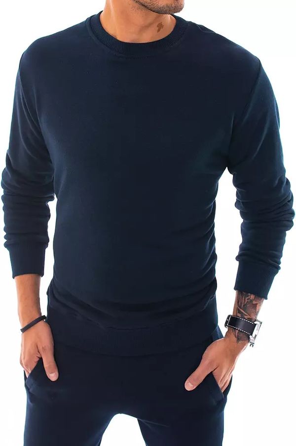 DStreet Men's dark blue sweatshirt Dstreet BX5006