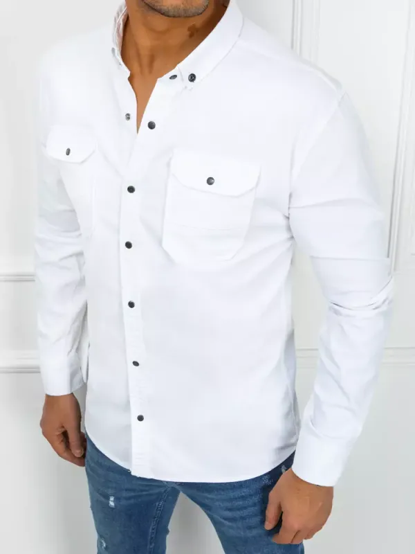 DStreet Men's elegant white shirt Dstreet