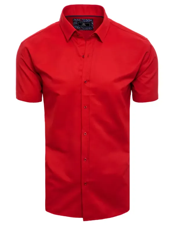 DStreet Men's Red Dstreet Short Sleeve Shirt