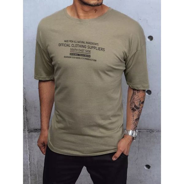 DStreet Men's t-shirt with a khaki Dstreet RX4648z print