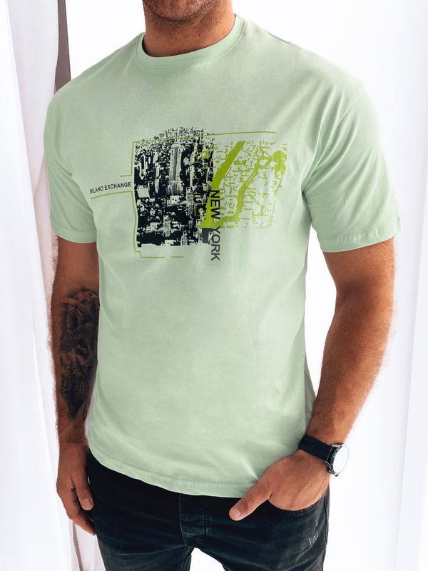 DStreet Men's T-shirt with mint print Dstreet