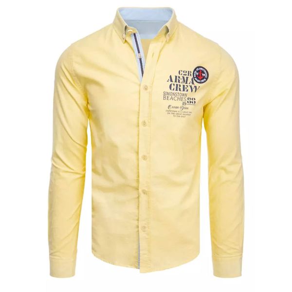 DStreet Men's yellow shirt Dstreet DX2246