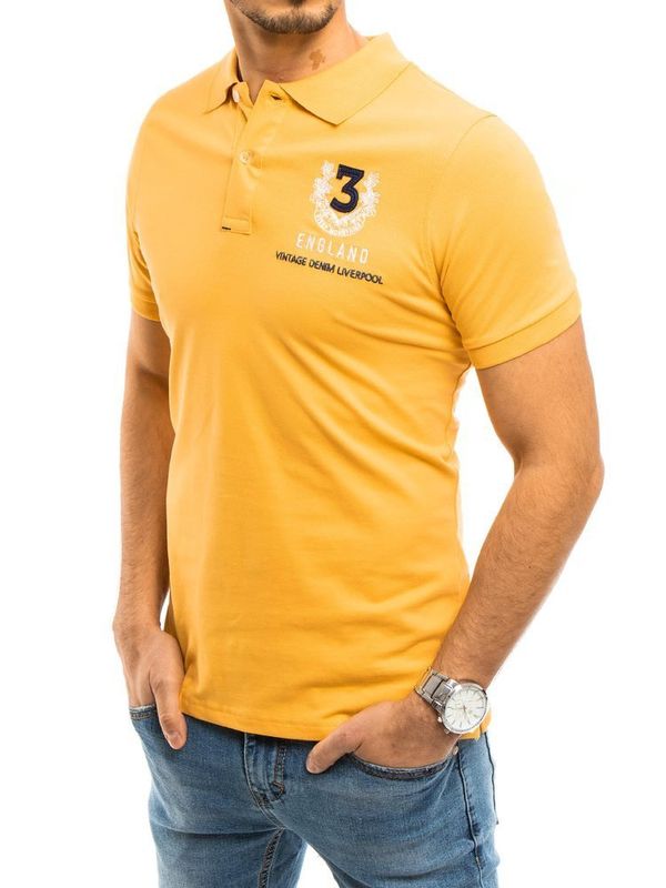 DStreet Męska żółta koszulka polo Dstreet PX0358